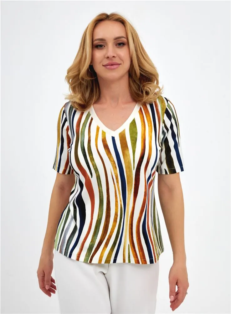 2109 2160 CAMISETA CUELLO PICO MC