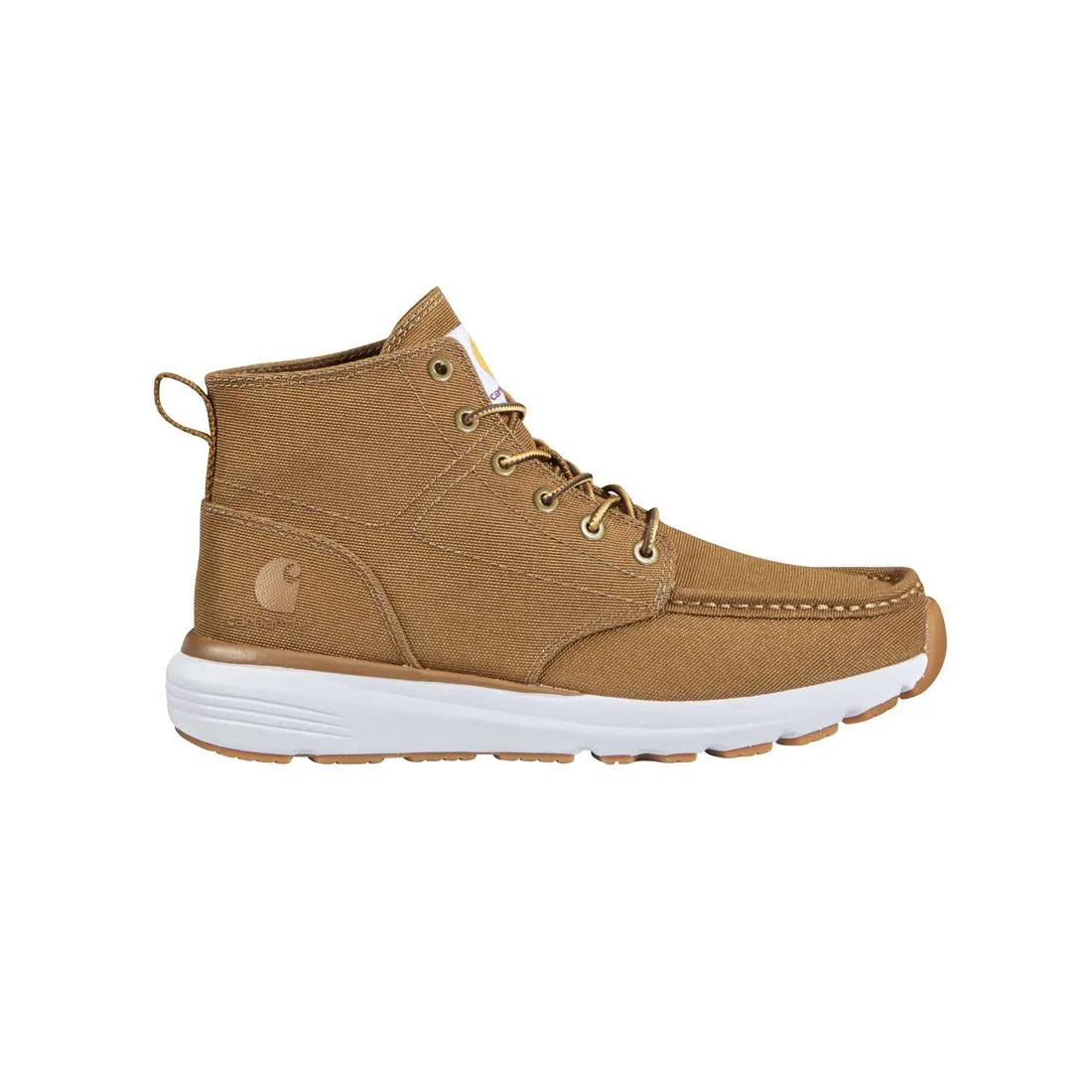 5" WOMEN'S HASLETT MOC TOE CANVAS SOFTTOE CHUKKA BROWN