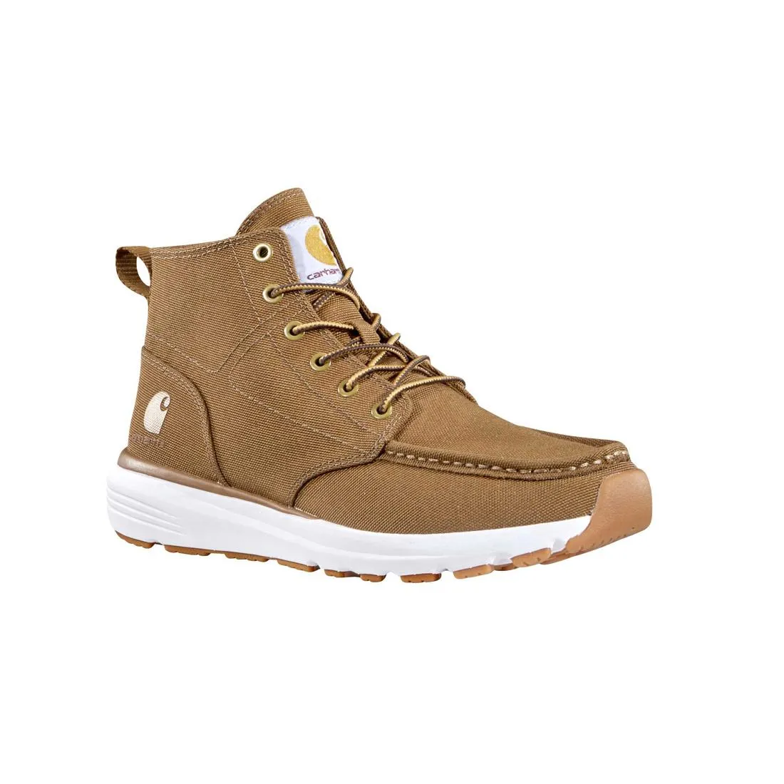 5" WOMEN'S HASLETT MOC TOE CANVAS SOFTTOE CHUKKA BROWN