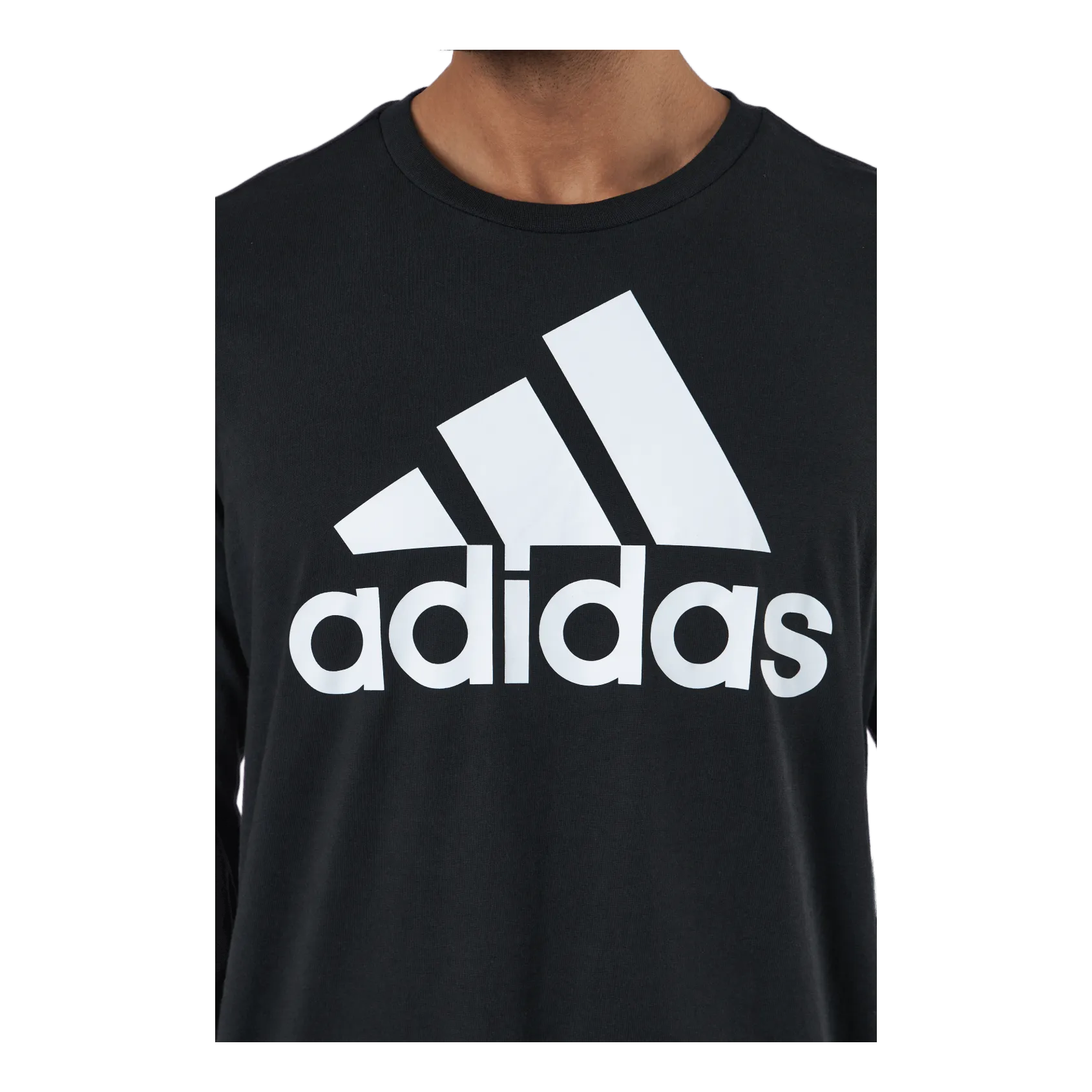 ADIDAS ESSENTIALS LONG SLEEVE TSHIRT BLACK / WHITE / WHITE