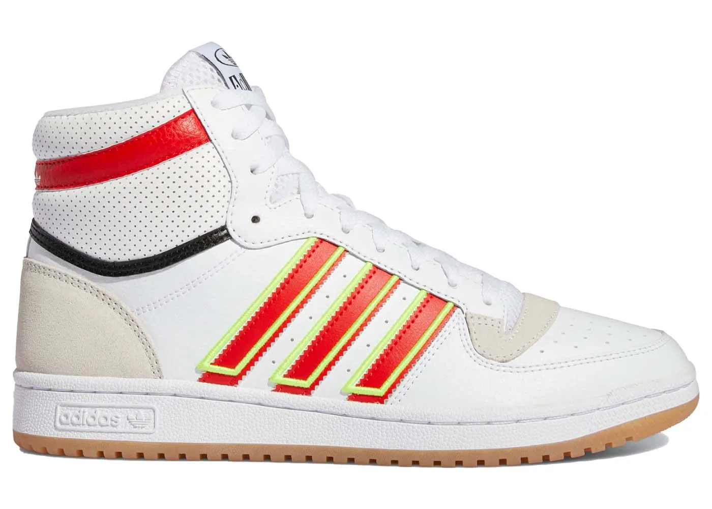 adidas Originals Top Ten RB White Red Solar Yellow Gum