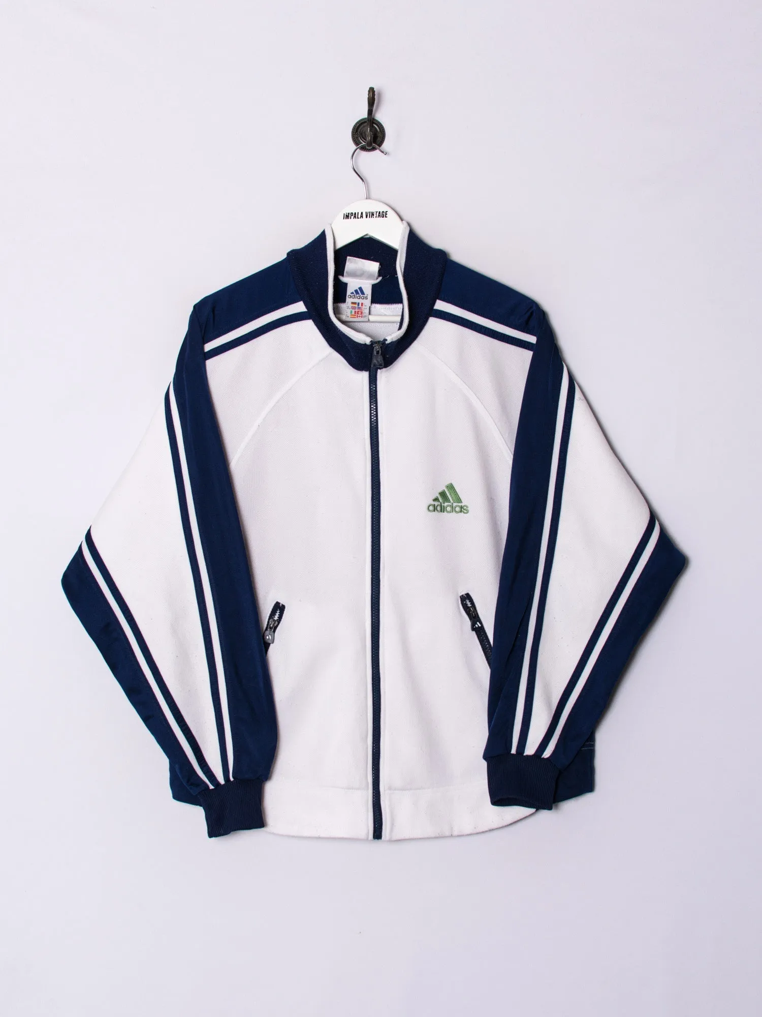 Adidas Retro White & Blue Track Jacket