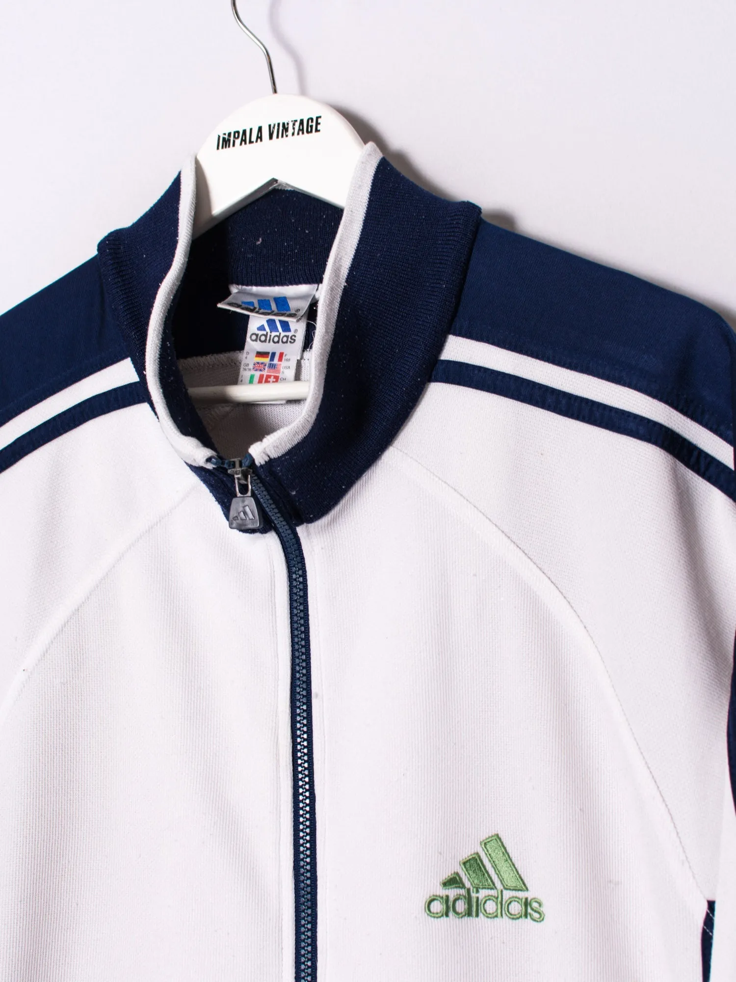 Adidas Retro White & Blue Track Jacket