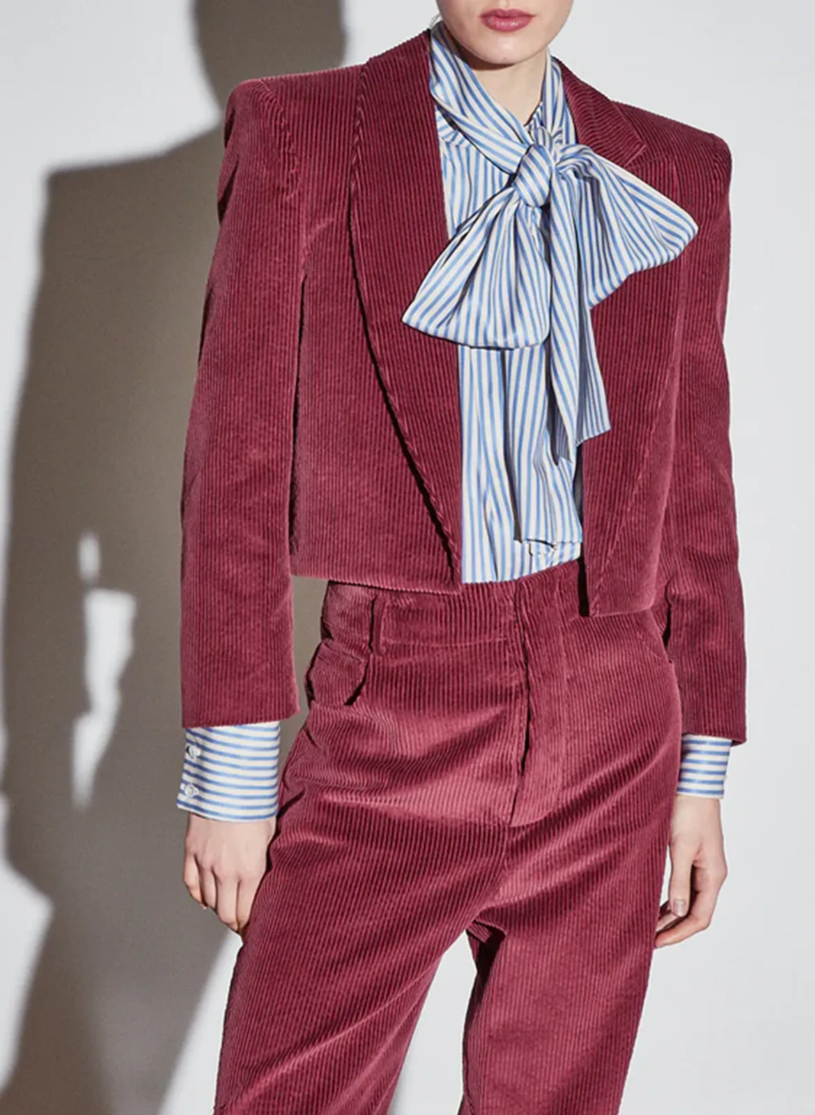 AMBER  CHAQUETA DE ALGODóN RECTA EN ROJO
