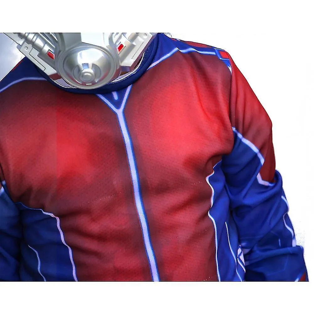 Antman músculo con máscara brillante cosplay disfraces fiesta ropa chico bodysuit conjunto de niños monos escenario rendimiento 