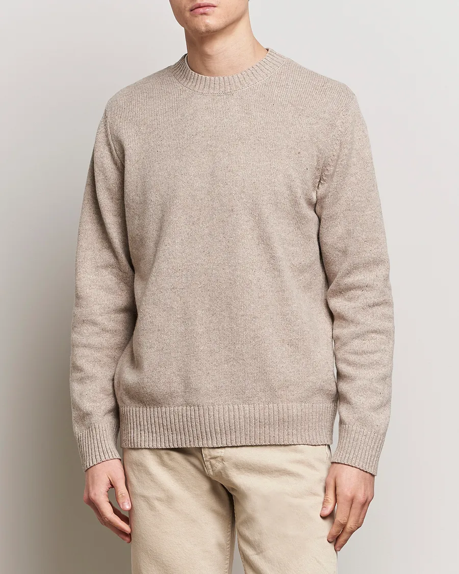 A.P.C. Pull Lucien Wool Knitted Sweater Beige