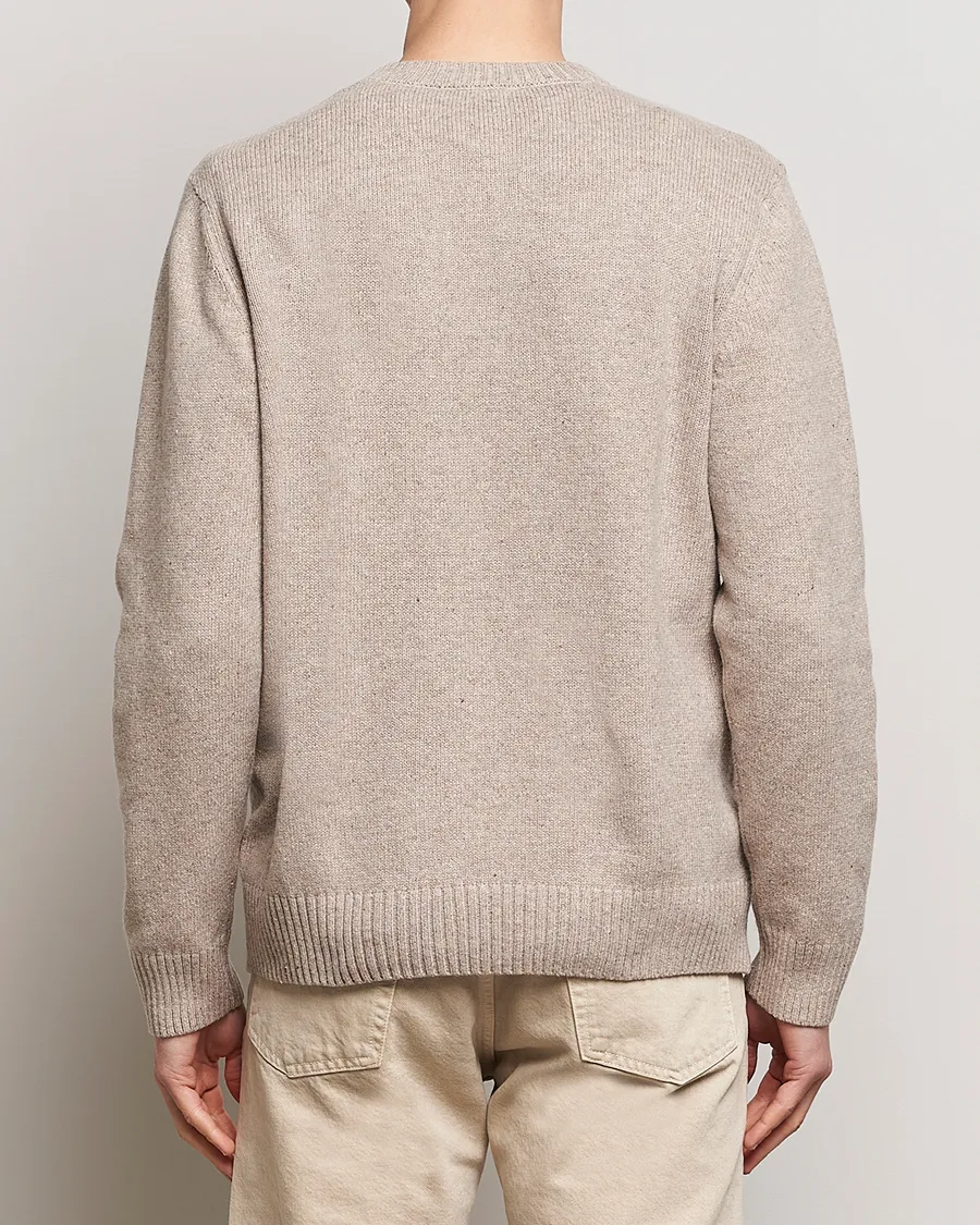 A.P.C. Pull Lucien Wool Knitted Sweater Beige
