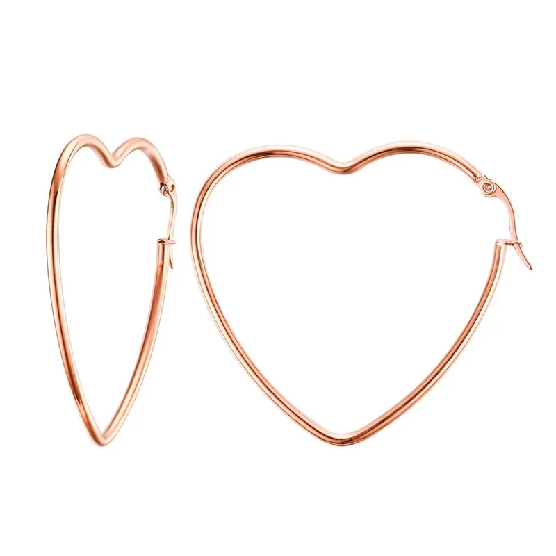 Aretes para mujeres Minimalist Large Hoop Earrings for Women, Anti Allergy Stainless Steel Big Circle Round Ear Gift Jewelry