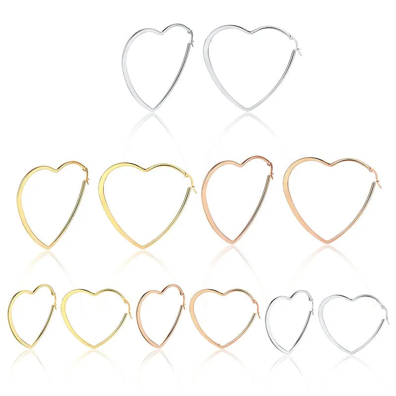 Aretes para mujeres Minimalist Large Hoop Earrings for Women, Anti Allergy Stainless Steel Big Circle Round Ear Gift Jewelry