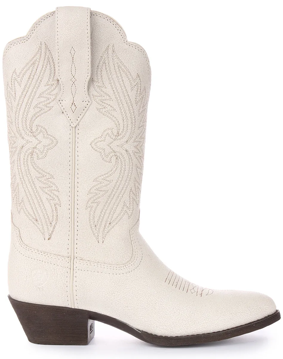 Ariat Heritage R Toe Inff White for Women