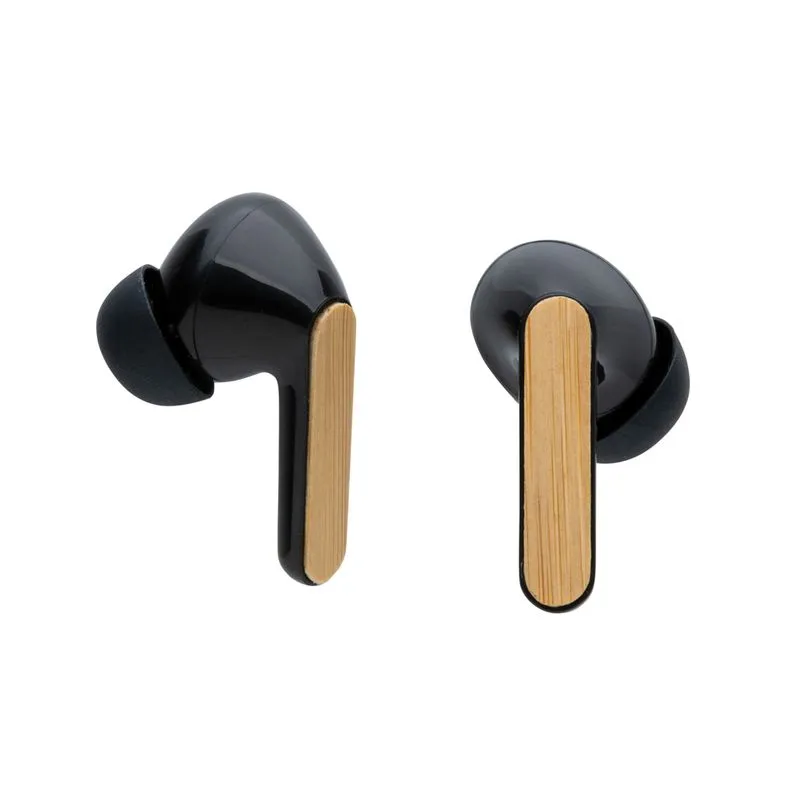 Auriculares de bambú y plástico reciclado Twes