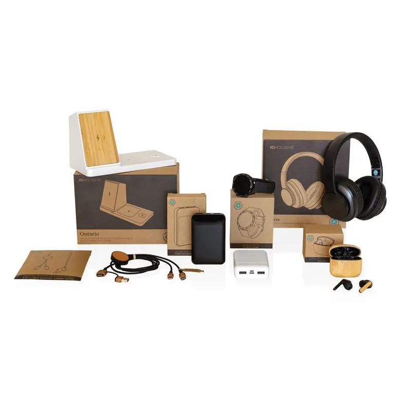 Auriculares de bambú y plástico reciclado Twes
