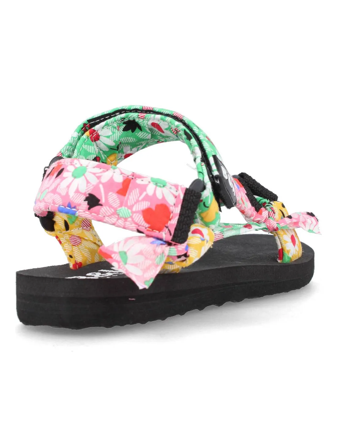 B&W  SANDALIA PLATAFORMA FLORES MULTICOLOR