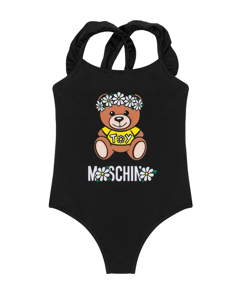 Bañador Niña MOSCHINO Teddy Bear Negro