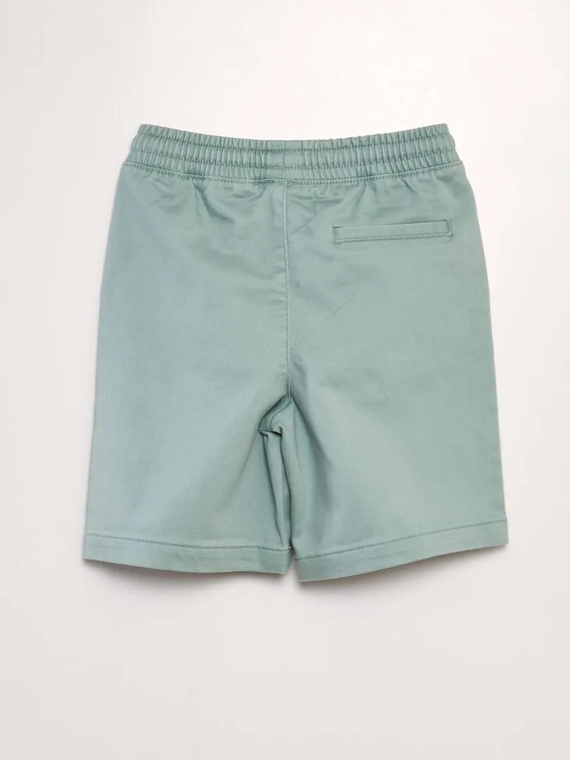 BERMUDAS CON CINTURA ELáSTICA  AZUL