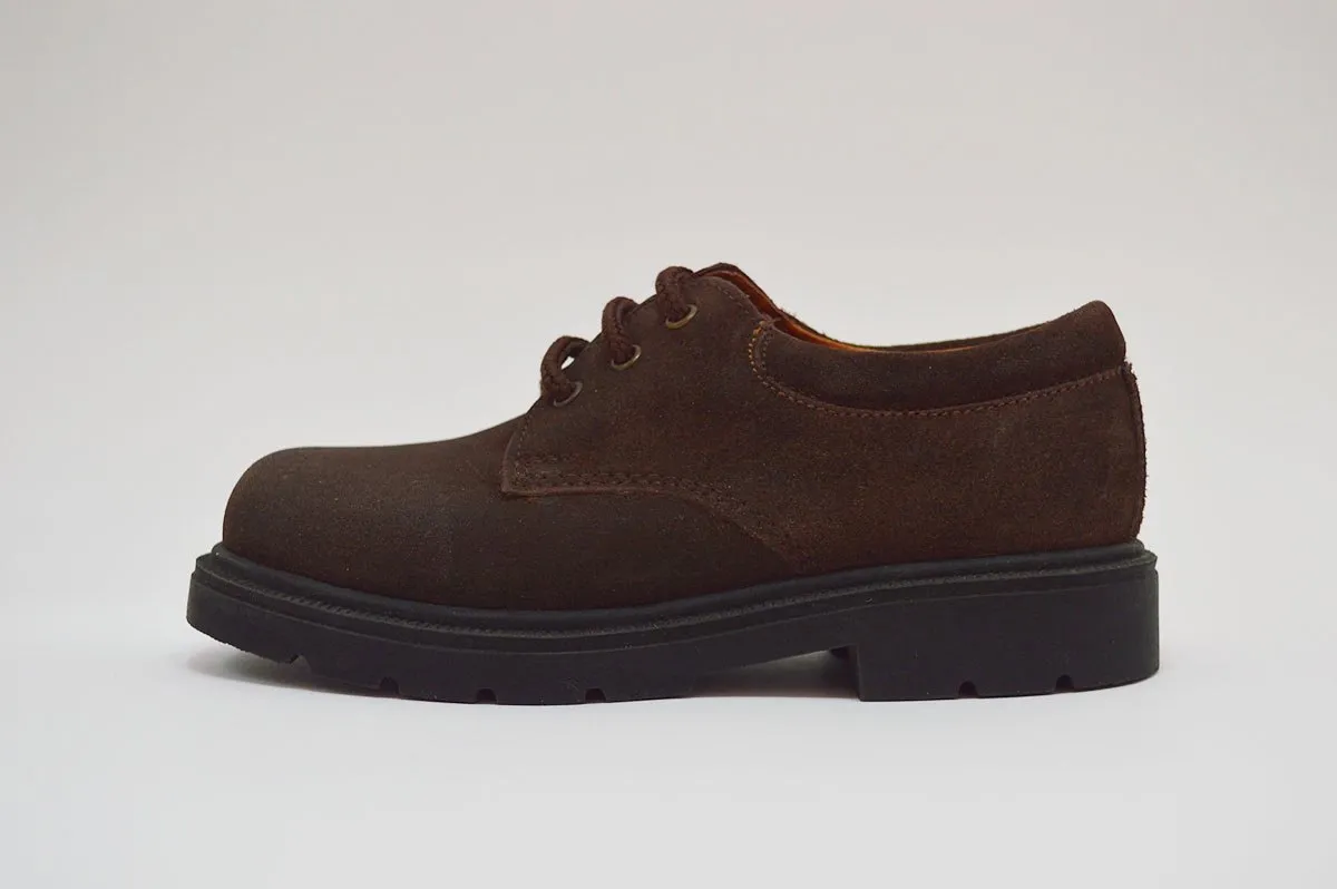 Blucher cordones serraje marrón niños