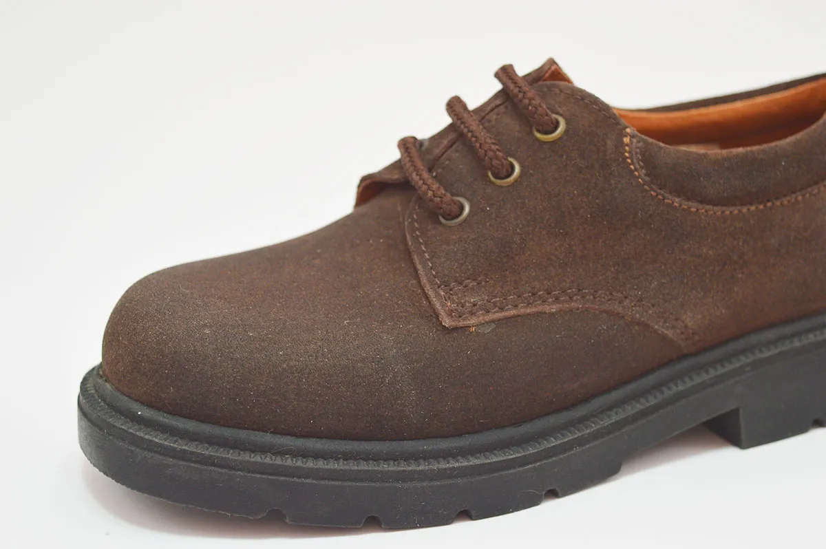 Blucher cordones serraje marrón niños