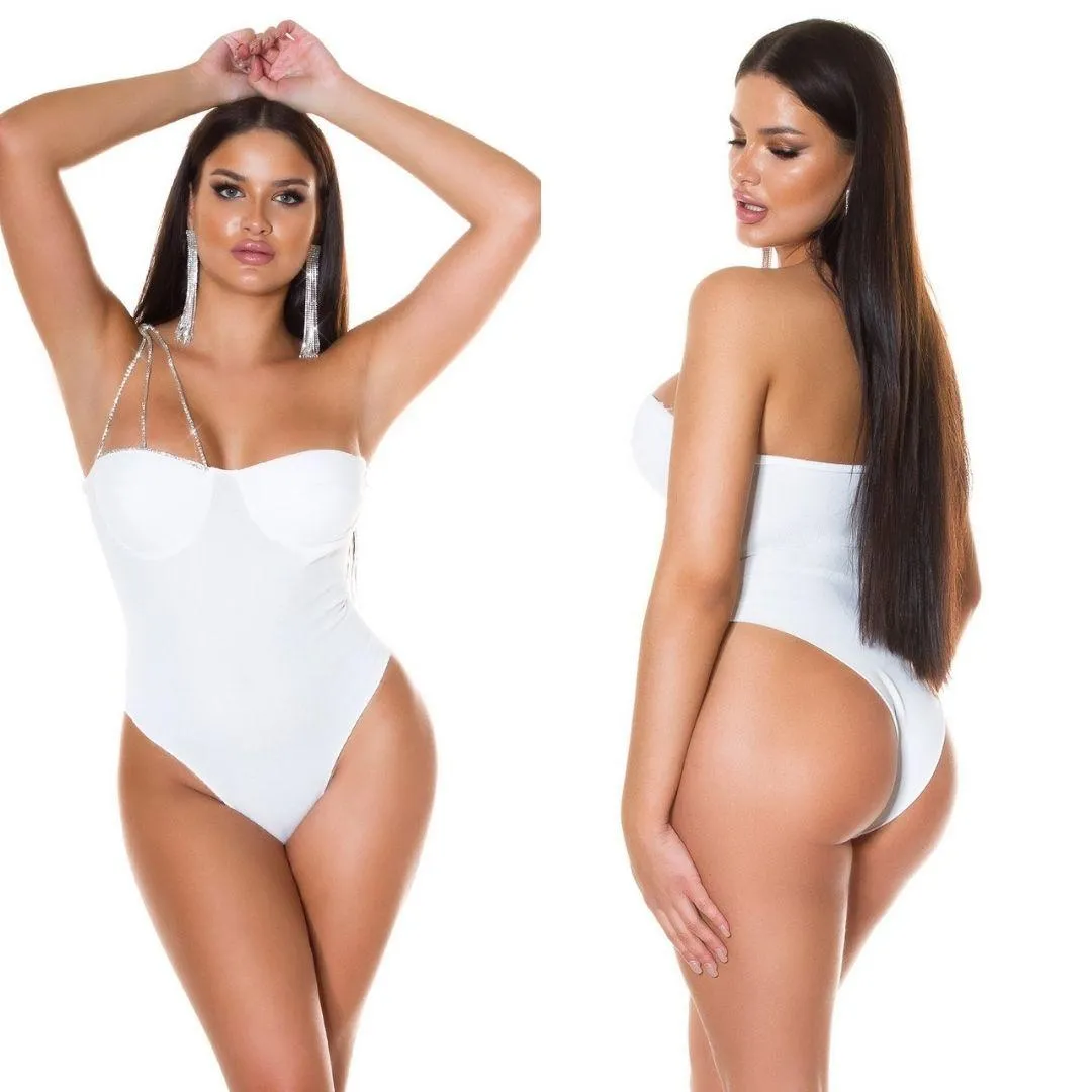 Body con joyería blanco