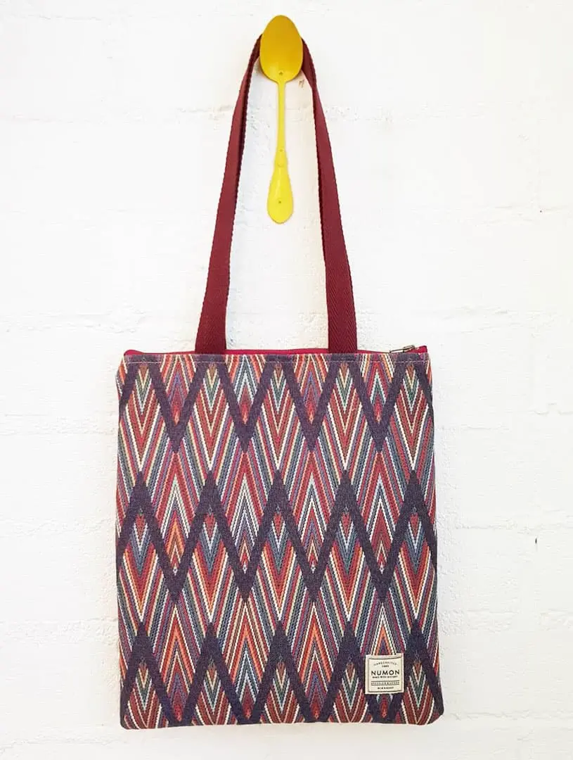 BOLSO TOTE DE TELA ZIGZAG MULTICOLOR