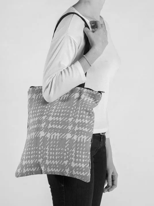 BOLSO TOTE DE TELA ZIGZAG MULTICOLOR