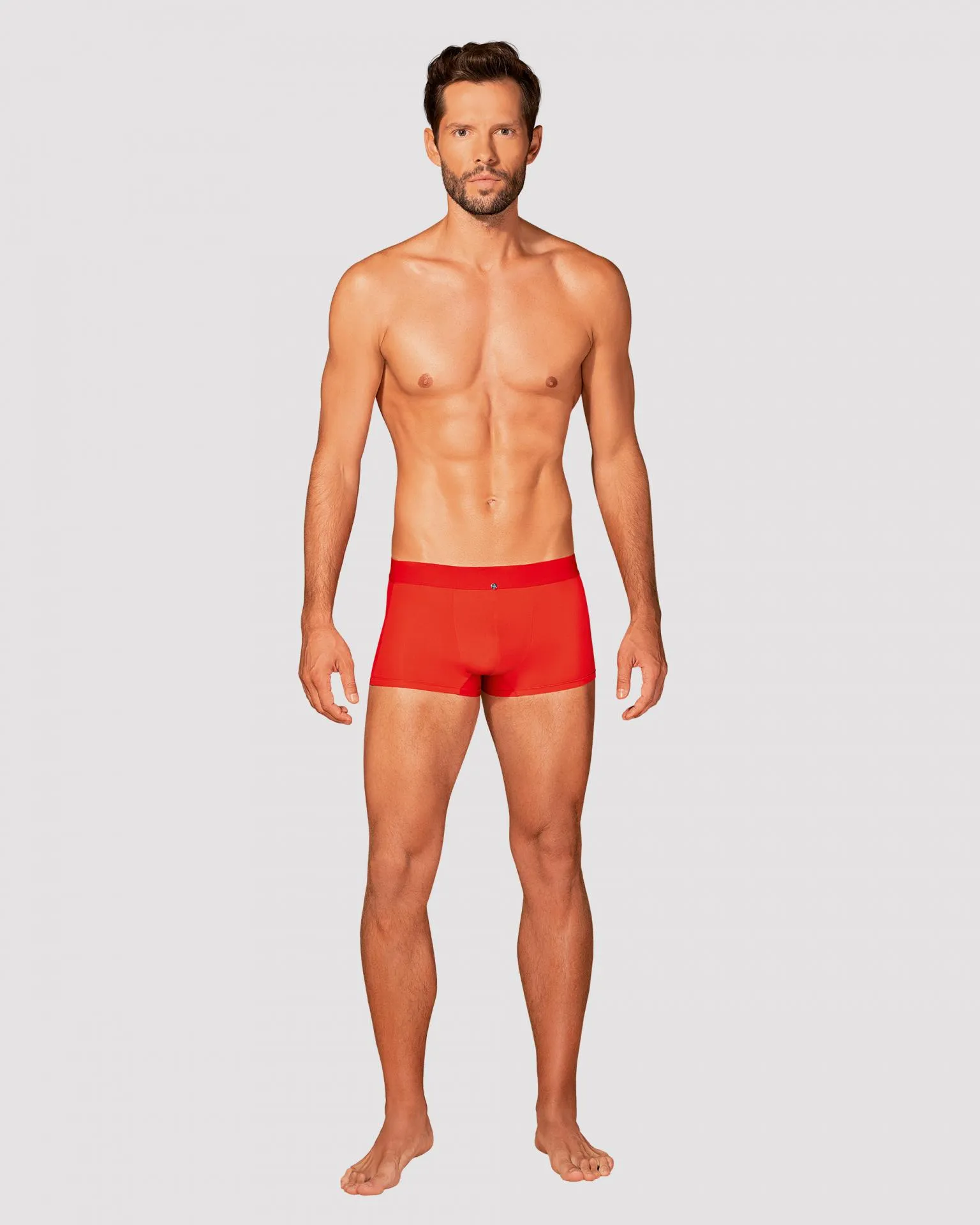 Boxer masculino intrigante rojo