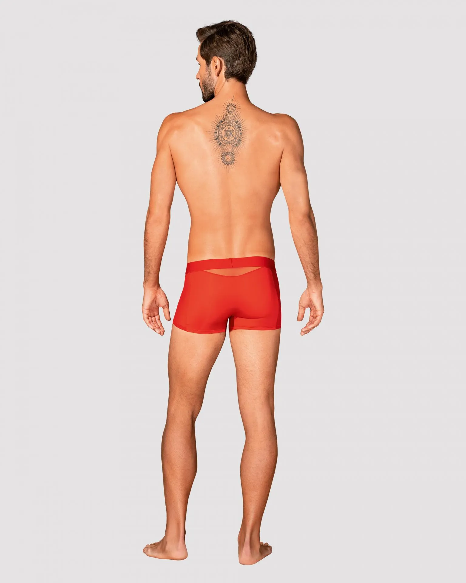 Boxer masculino intrigante rojo