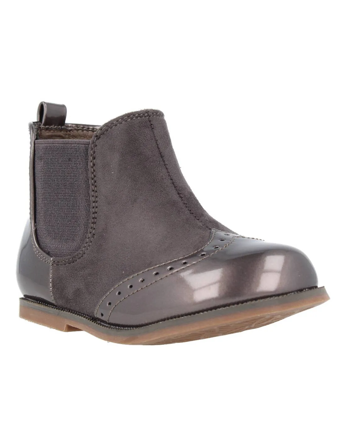 BUBBLE KIDS  BOTITA CHELSEA COMBINADA GRIS