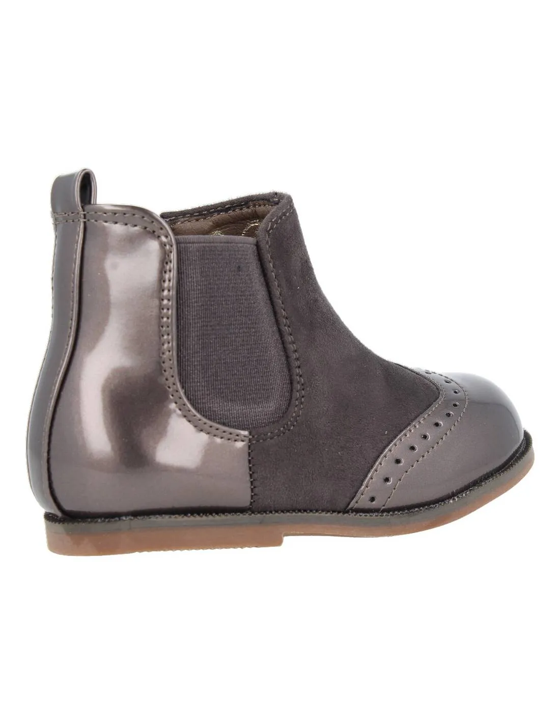 BUBBLE KIDS  BOTITA CHELSEA COMBINADA GRIS