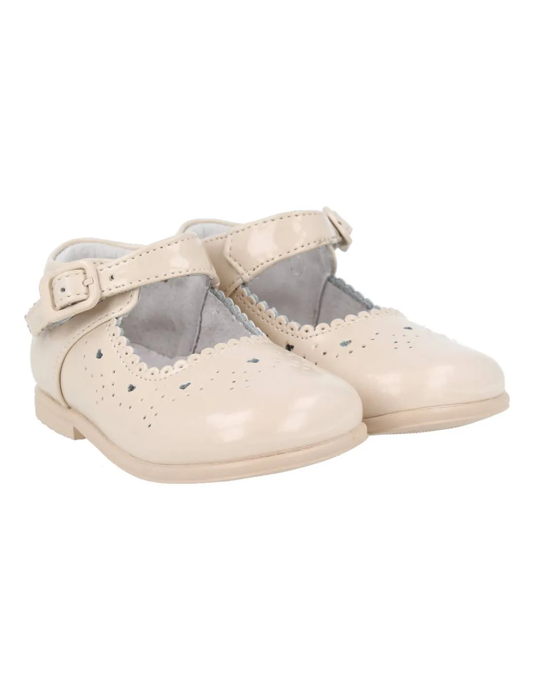 BUBBLE KIDS  MERCEDITA PIEL TROQUELADO BEIGE