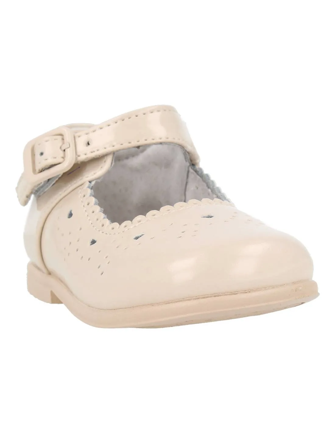 BUBBLE KIDS  MERCEDITA PIEL TROQUELADO BEIGE