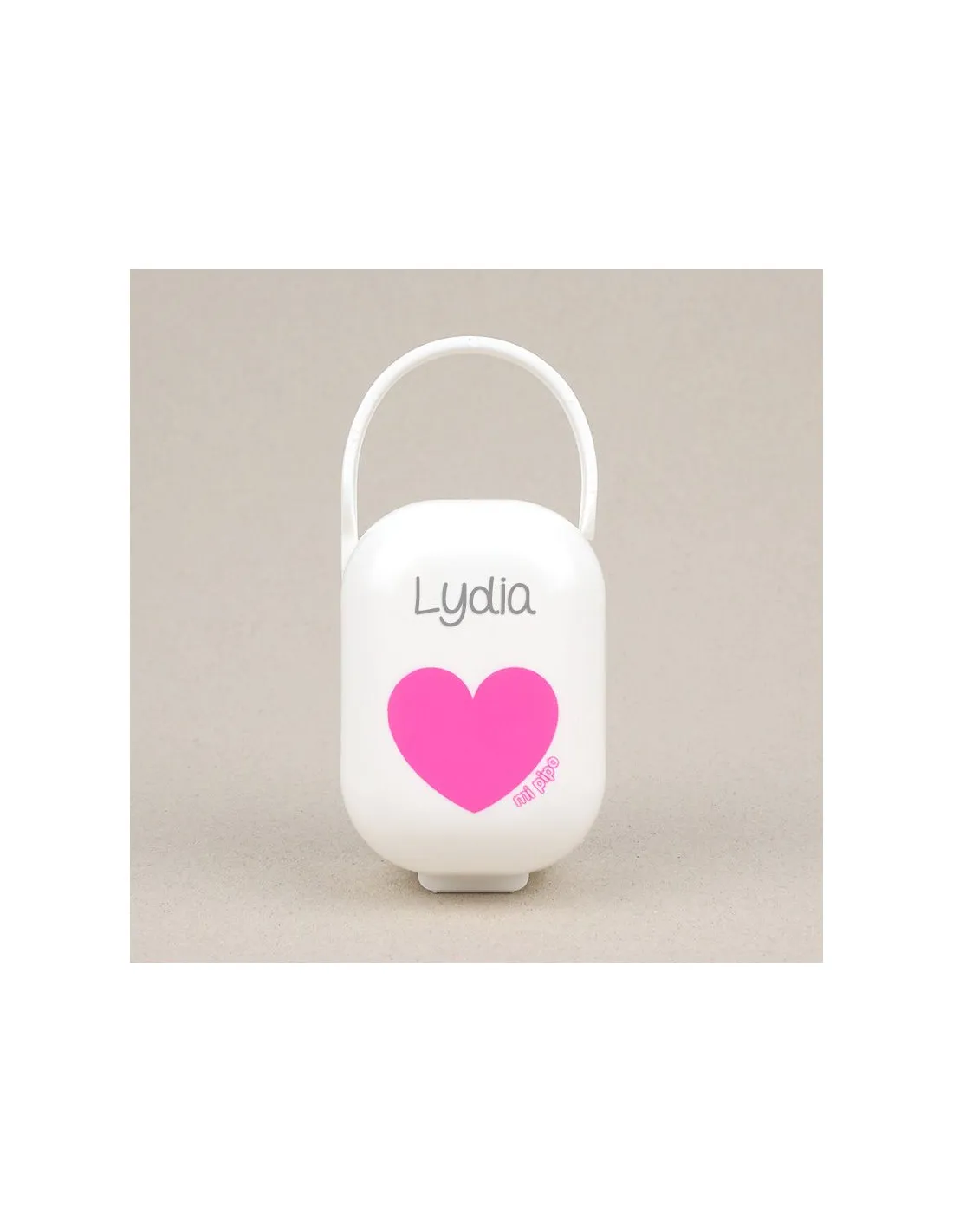 Cajita portachupete Corazón Fucsia personalizada de Mi Pipo