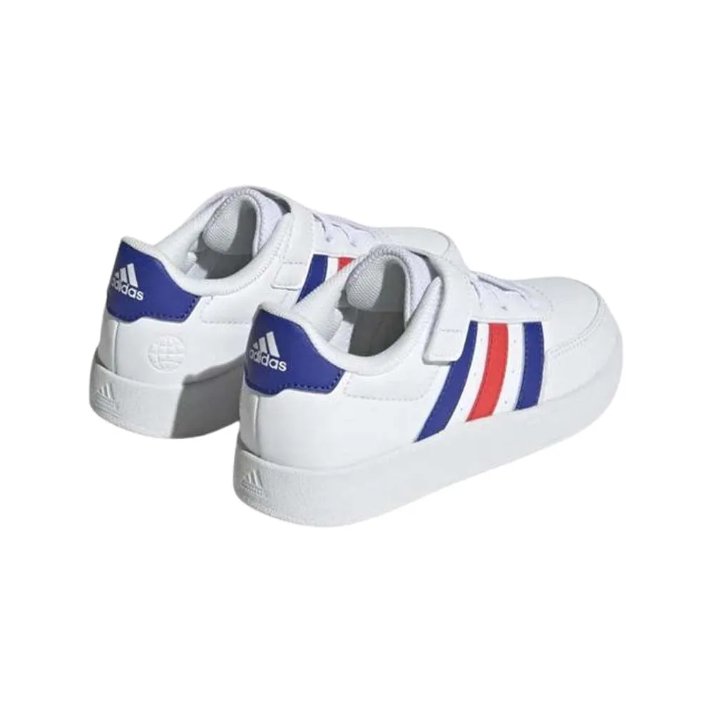 CALZADO ADIDAS NIñO BREAKNET 2 EL K BLANCO AZUL ROJO