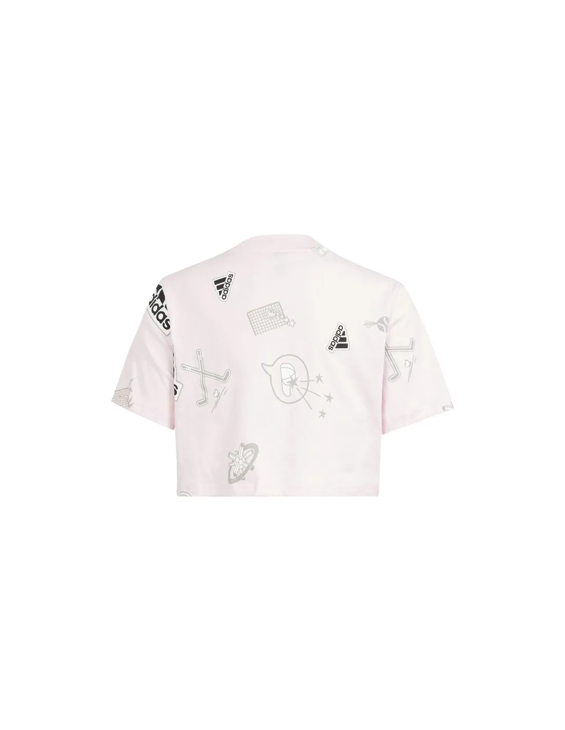 Camiseta adidas Brand Love Crop Niña Rosa