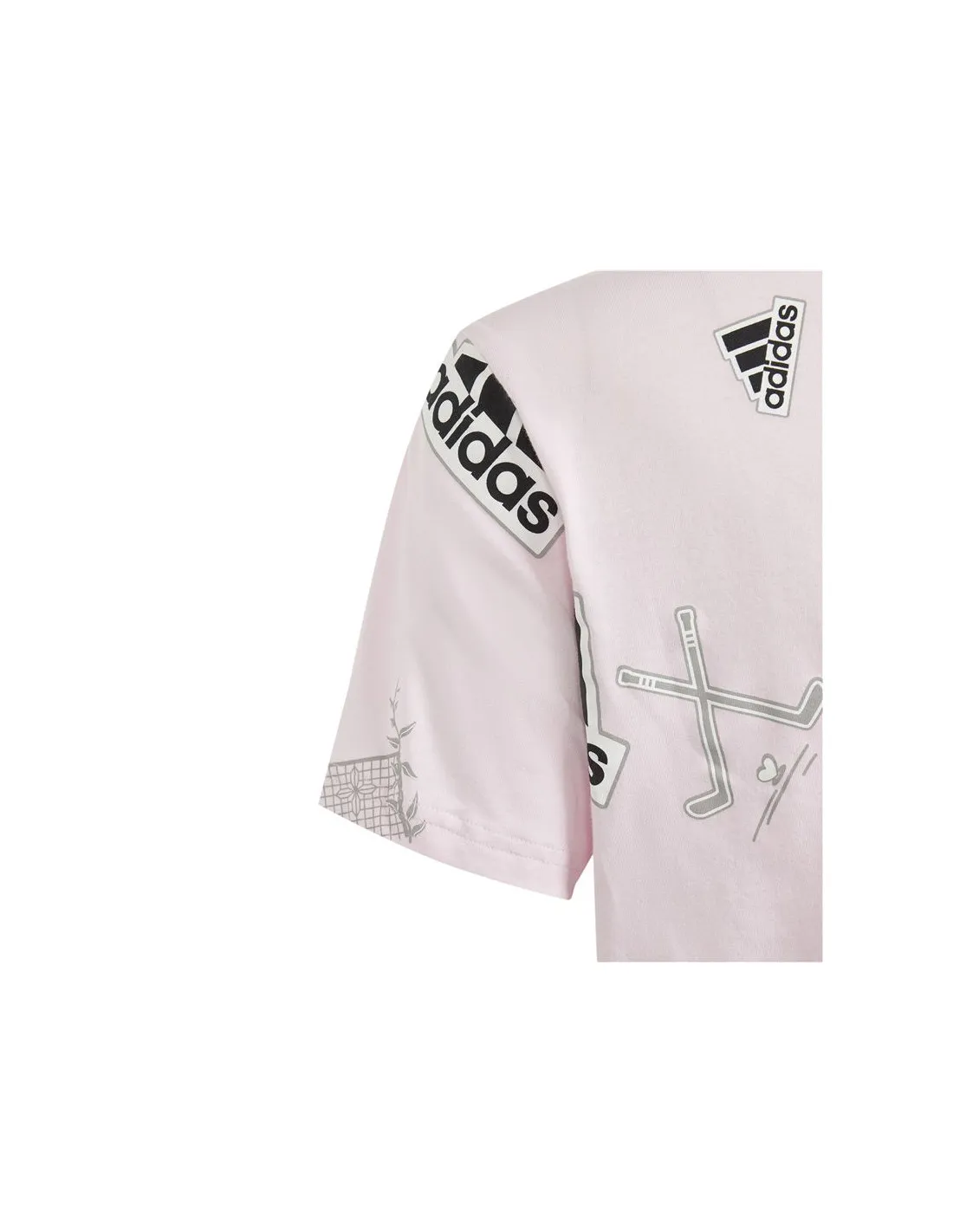Camiseta adidas Brand Love Crop Niña Rosa