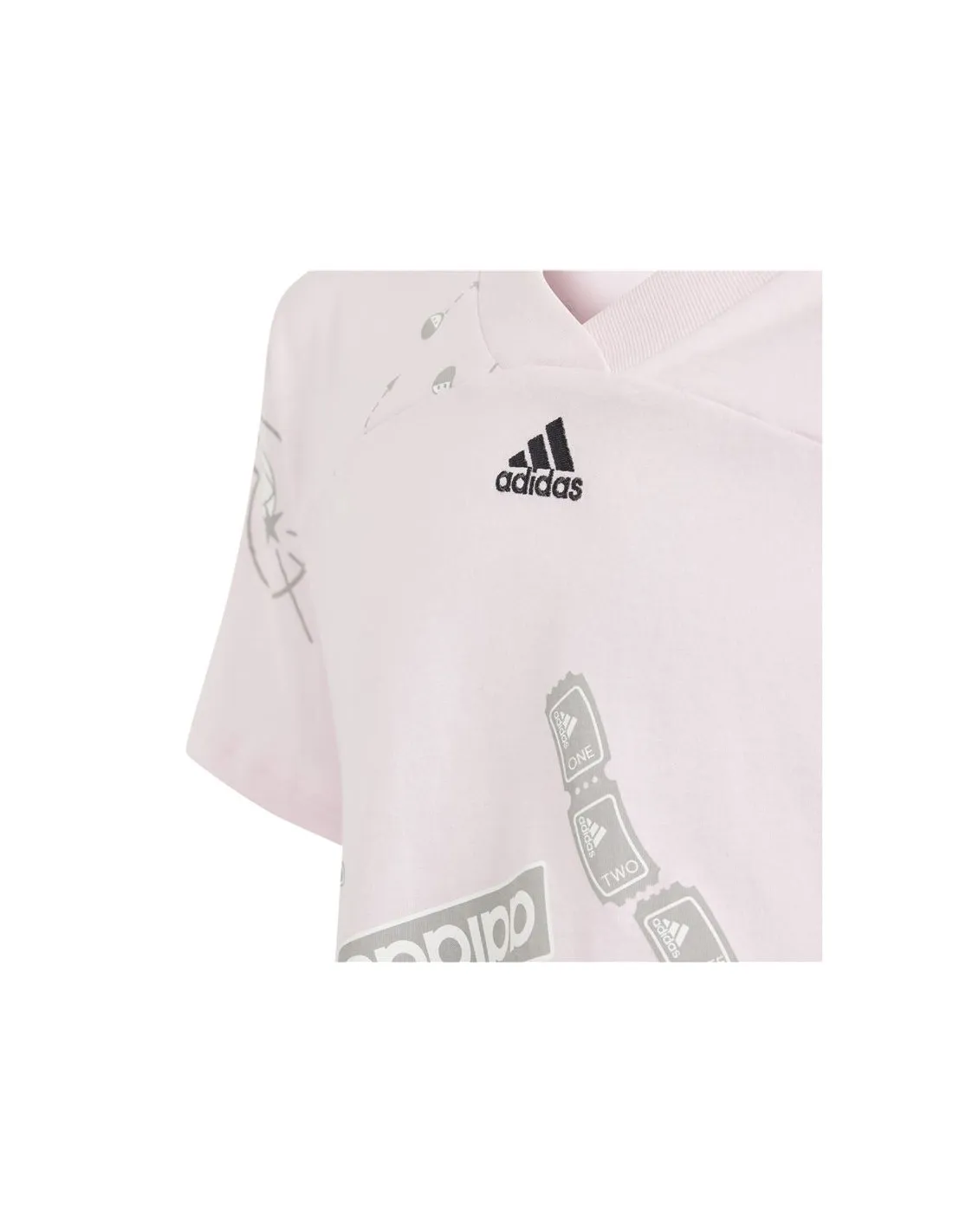 Camiseta adidas Brand Love Crop Niña Rosa