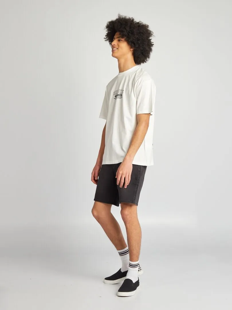 CAMISETA DE ALGODóN CON ESTAMPADO  BLANCO