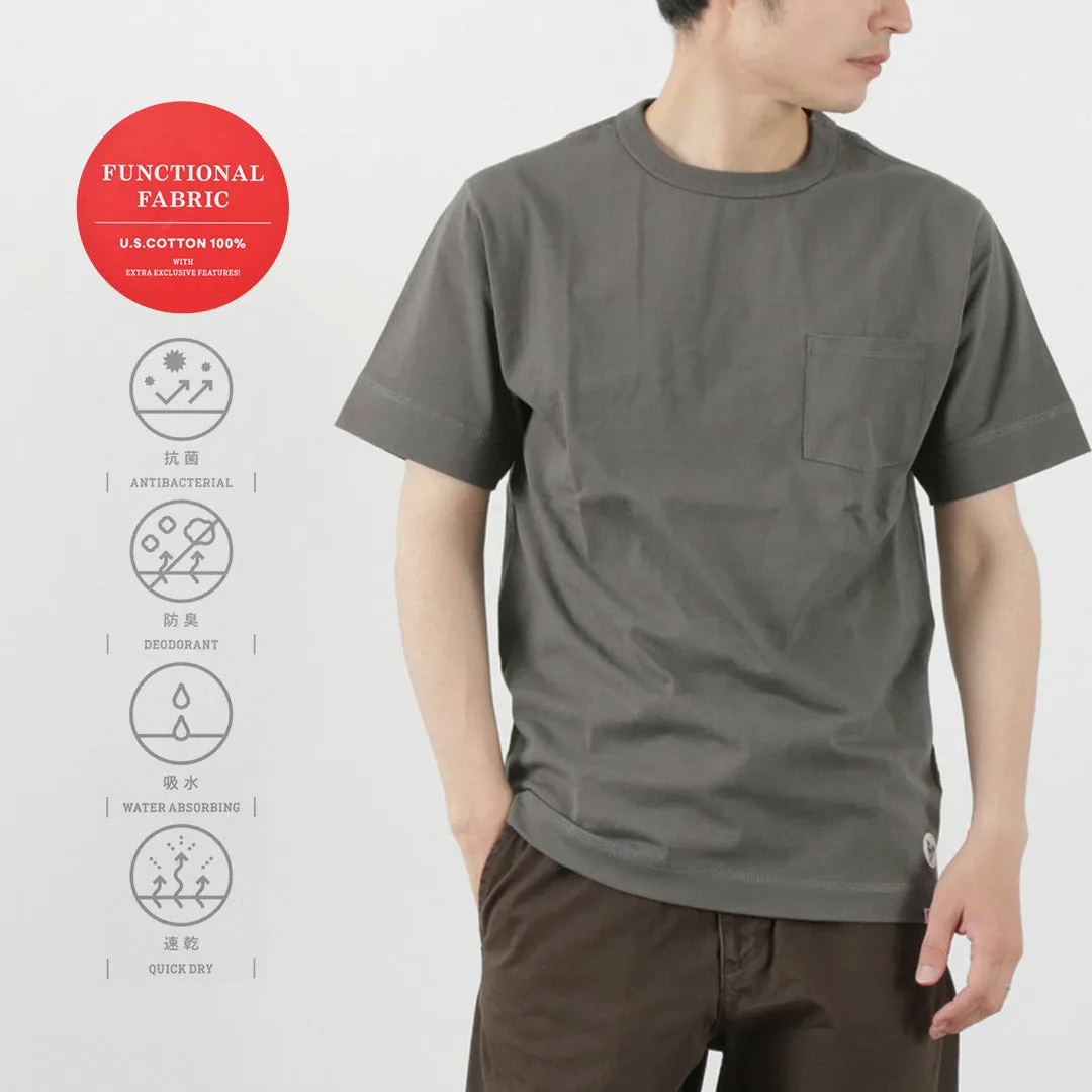 Camiseta de bolsillo para el cuello de punto de salud / equipo de la tripulación