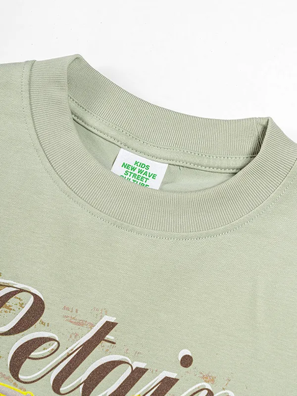 Camiseta holgada informal de manga corta para niñas adolescentes para niños y niñas