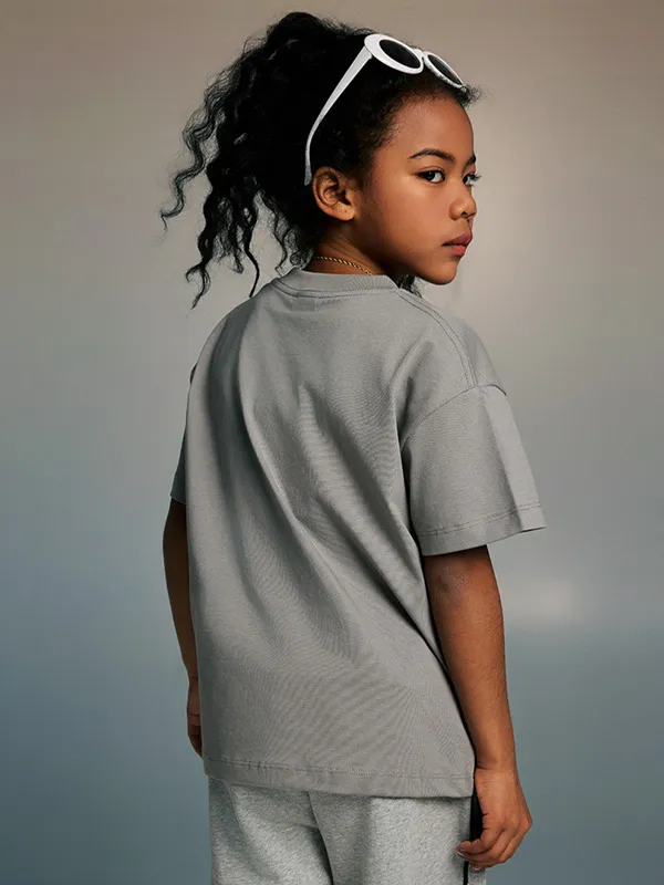 Camiseta informal holgada con estampado retro para niñas y adolescentes para niños y niñas