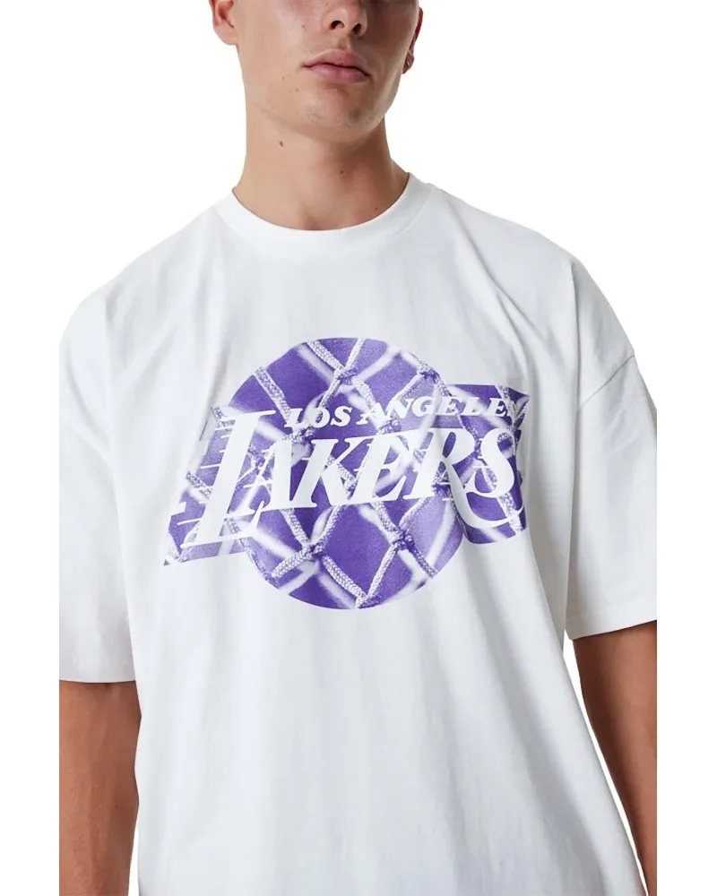 Camiseta new era blanca lakers nba infill logo os te