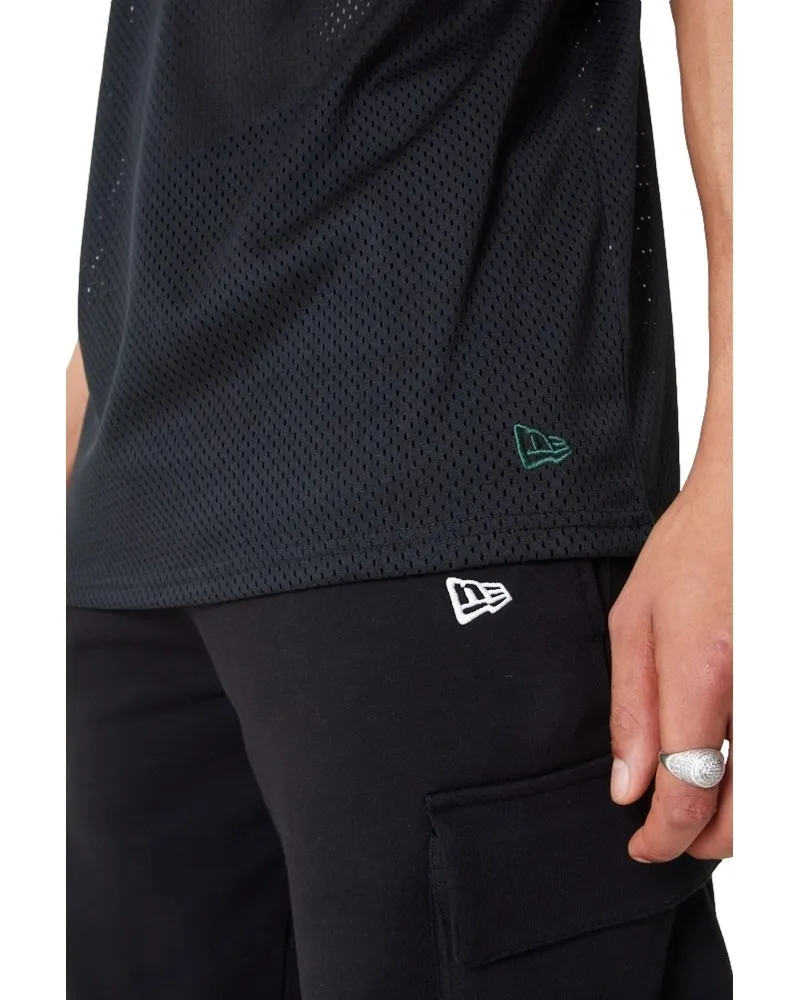 Camiseta new era negra bucks nba os mesh tee milbuc
