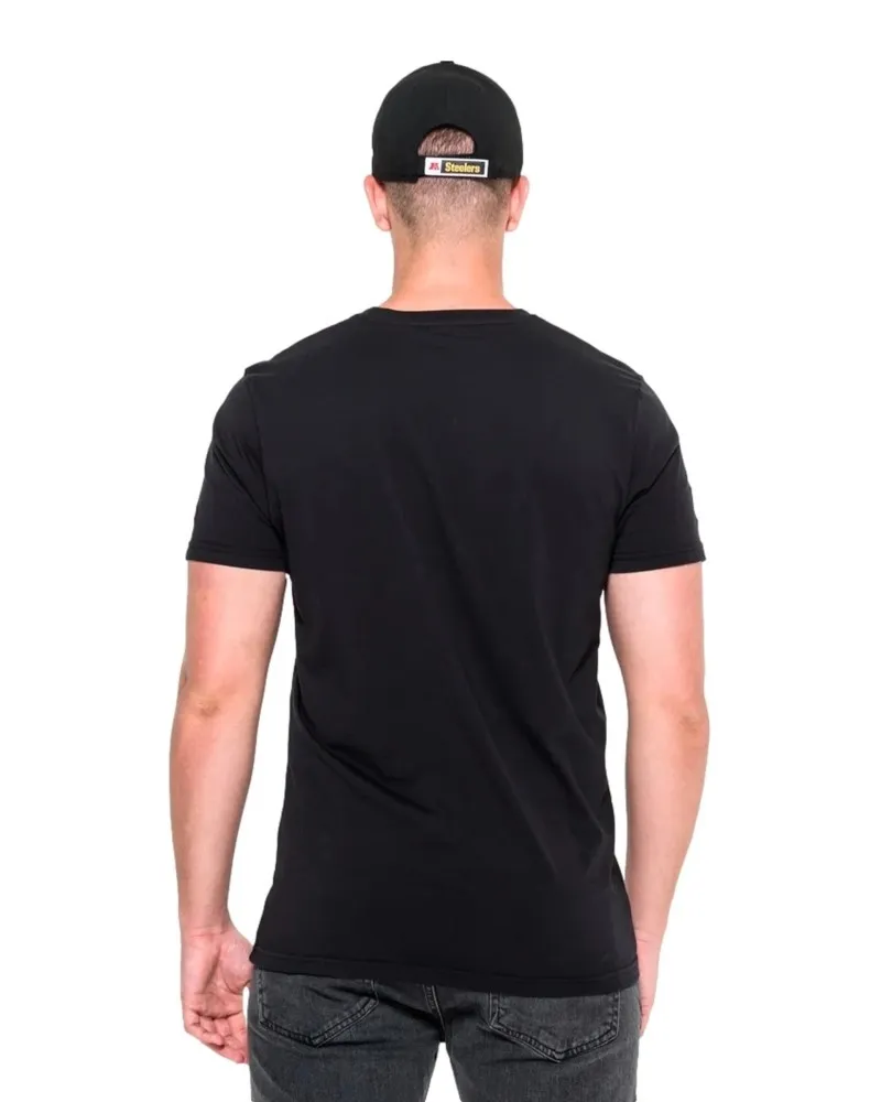 Camiseta new era negra pittsburg steelers team logo tee