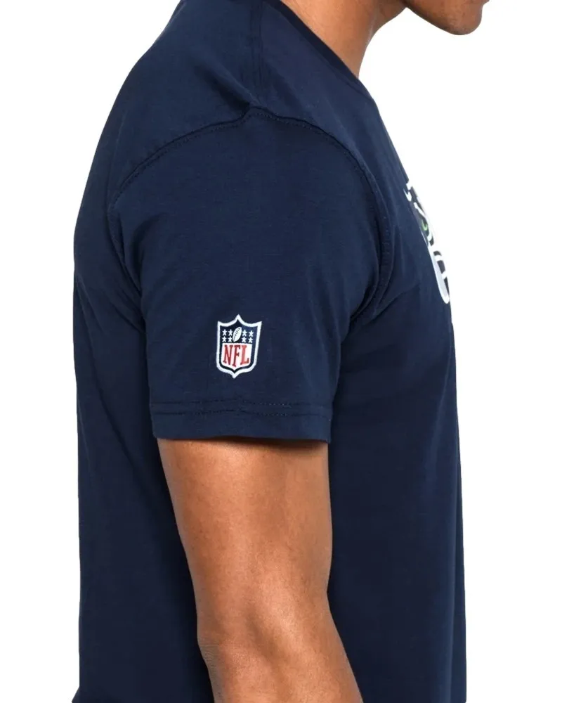 Camiseta new era negra seattle seahawks logo tee