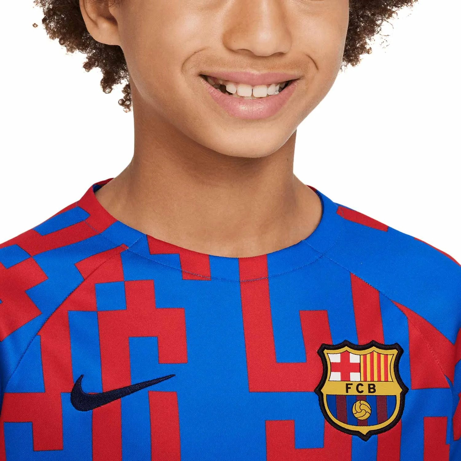 CAMISETA NIKE BARCELONA NIñO PREMATCH LOCAL