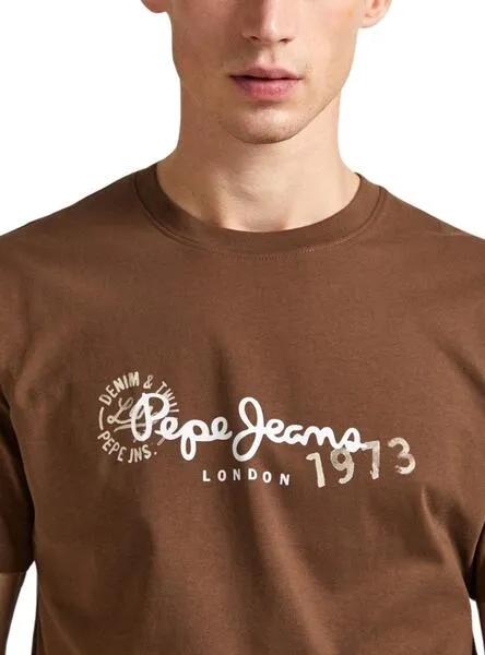Camiseta Pepe Jeans Camille Marrón Para Hombre