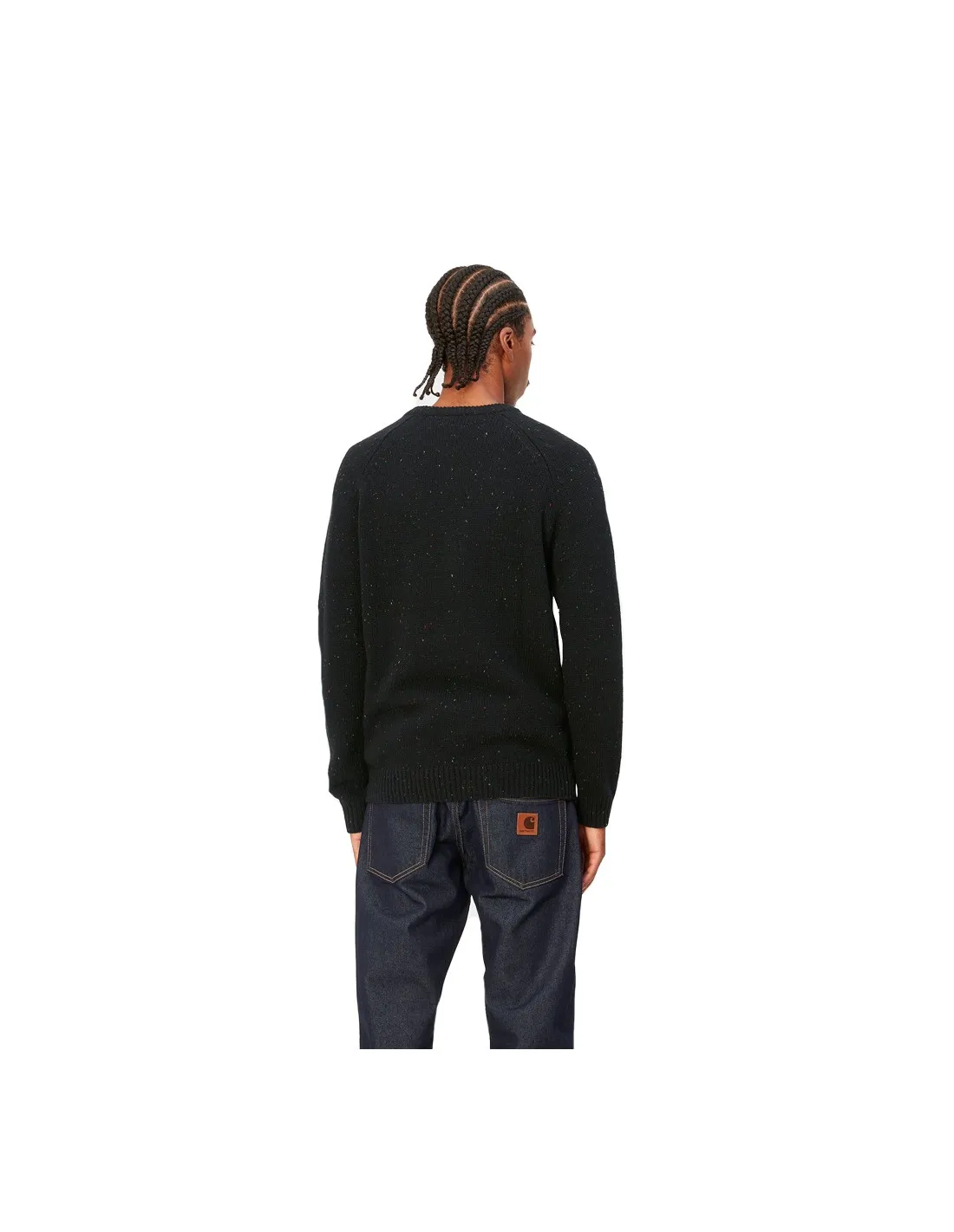 CARHARTT WIP ANGLISTIC SWEATER SPECKLED BLACK