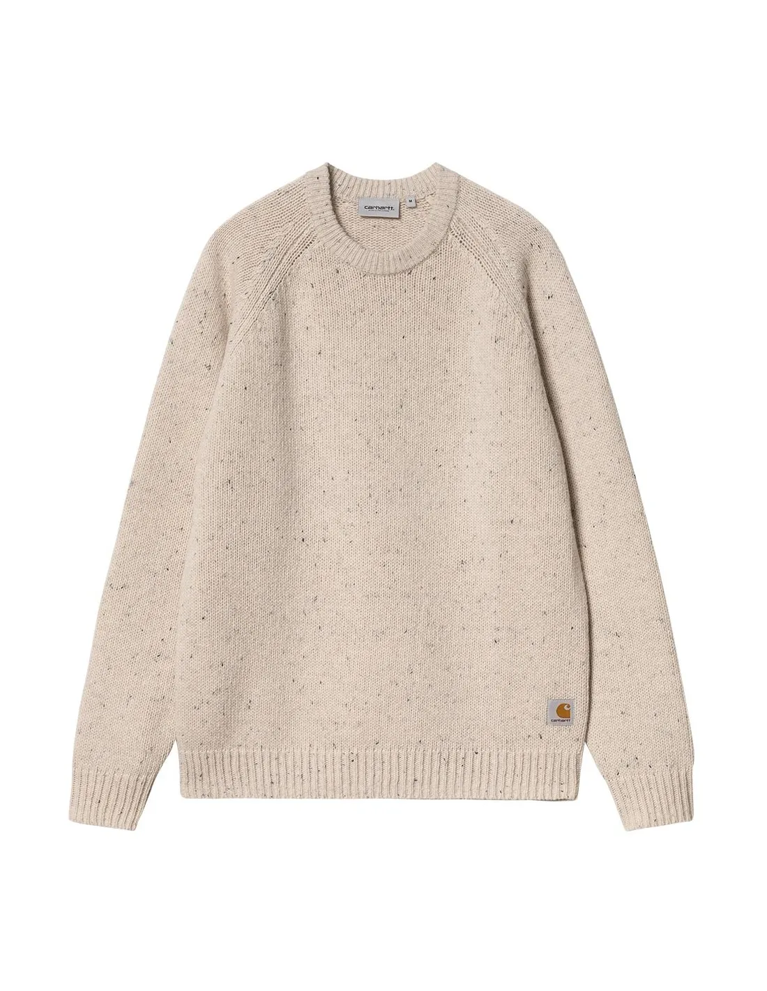 CARHARTT WIP ANGLISTIC SWEATER SPECKLED MOONBEAM