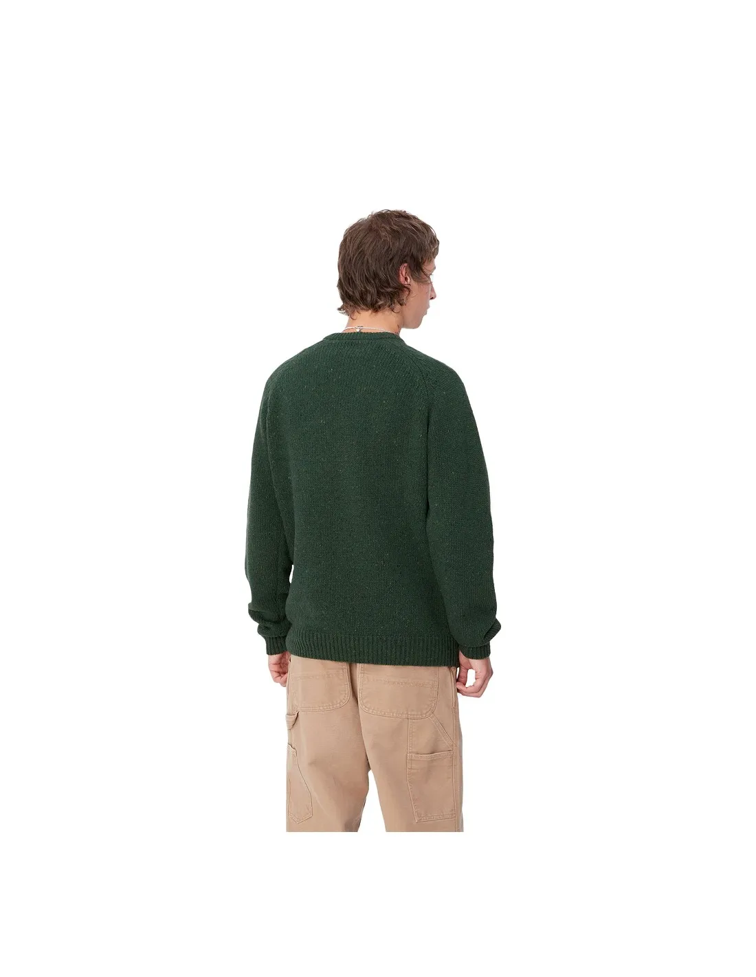 CARHARTT WIP ANGLISTIC SWEATER SPECKLED SYCAMORE TREE