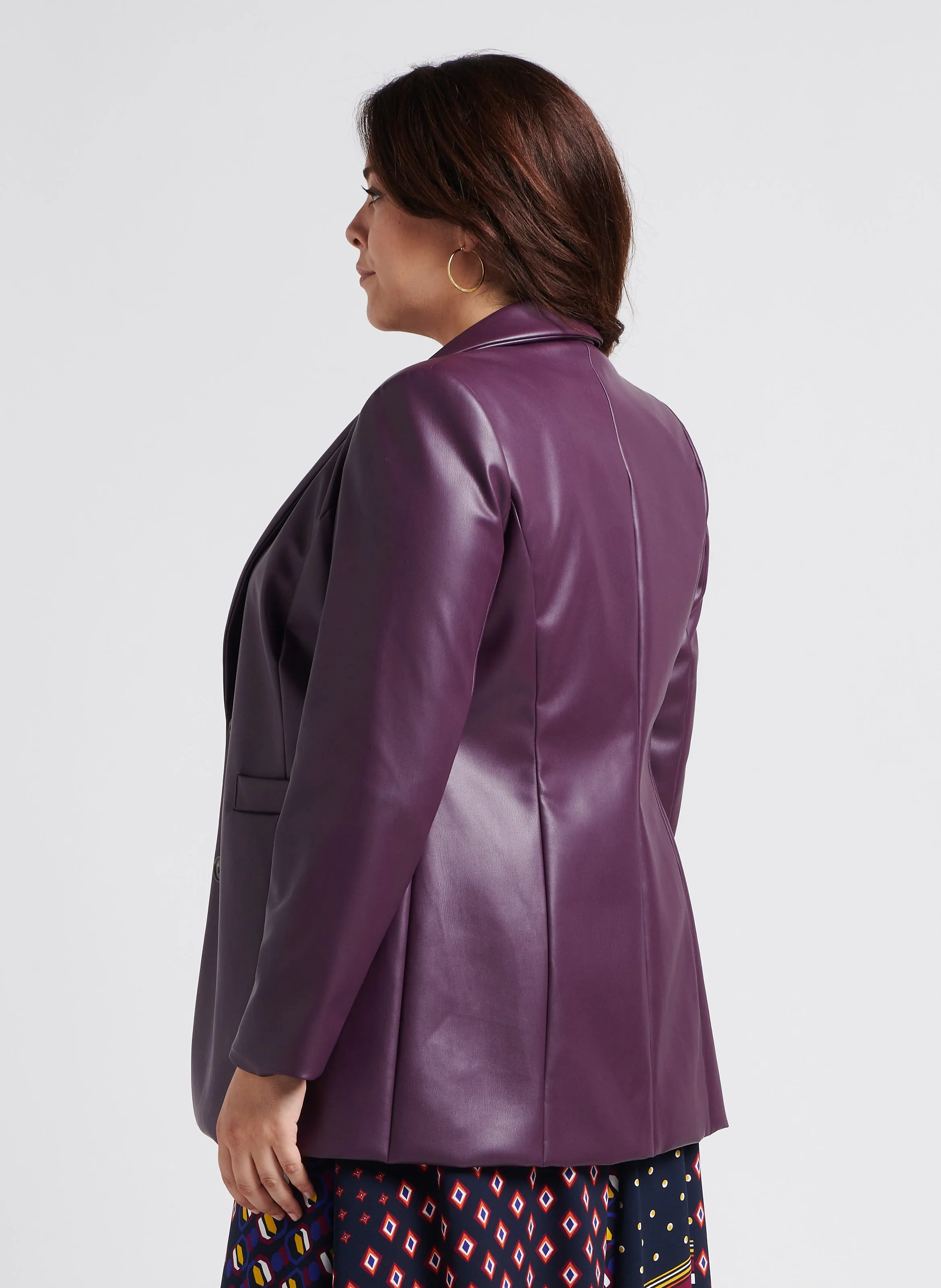CASA  CHAQUETA CON CUELLO SASTRE EN VIOLETA