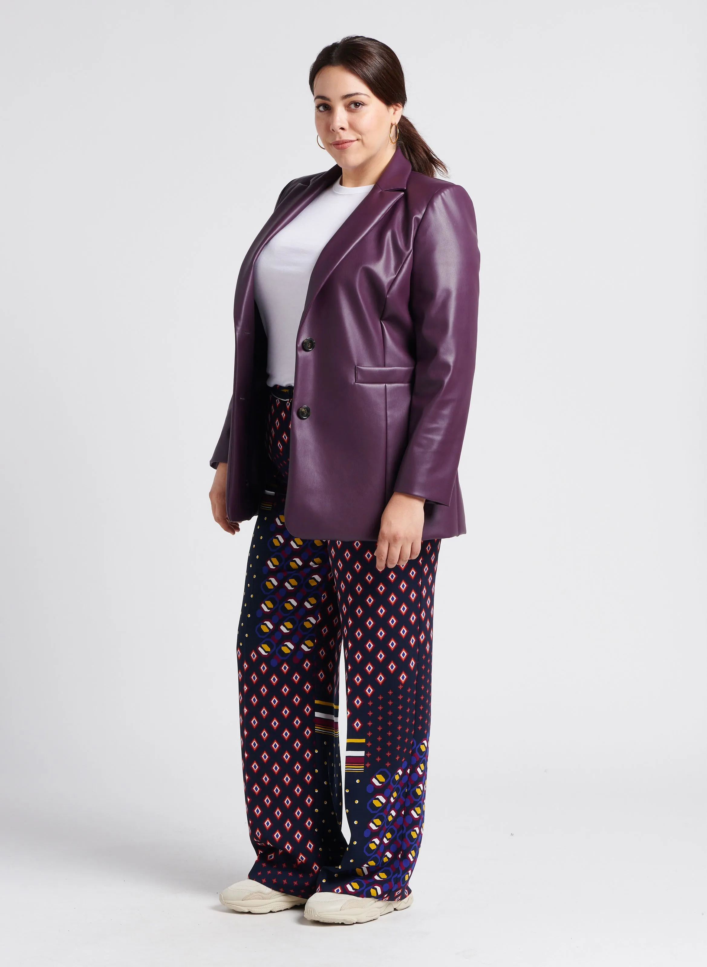 CASA  CHAQUETA CON CUELLO SASTRE EN VIOLETA